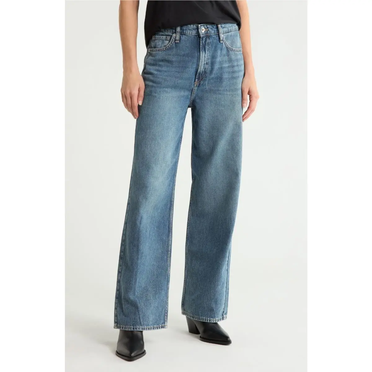 Rag Bone Lori High Waist Wide Leg Jeans in Easton 27