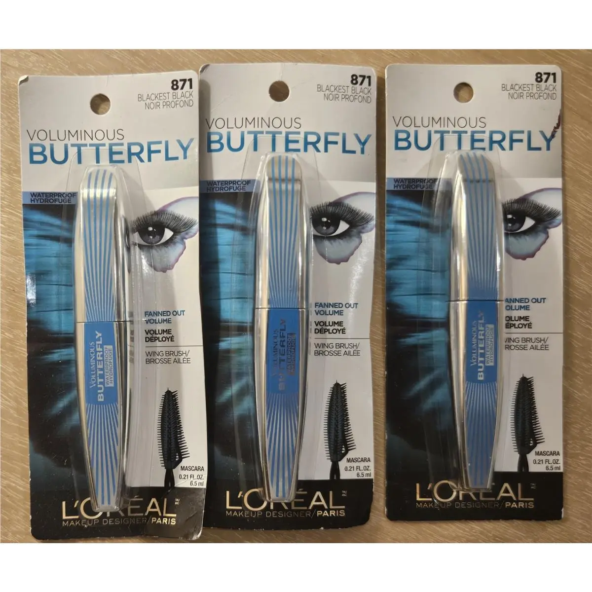 3 Loreal Voluminous Butterfly Mascara 871 Blackest Black