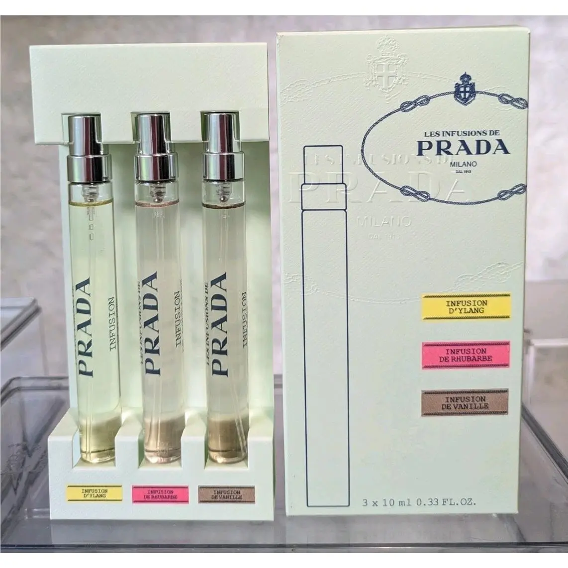 Les Infusions De Prada Eau De Parfum Travel Spray Trio Discovery Set 3x10ml