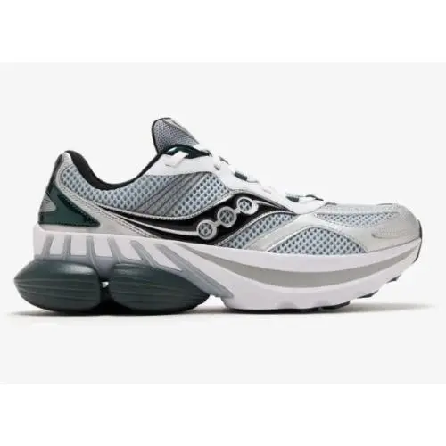 Saucony Grid Nxt Mens Size 9 Silver Green Running Shoes Sneakers S70797-9