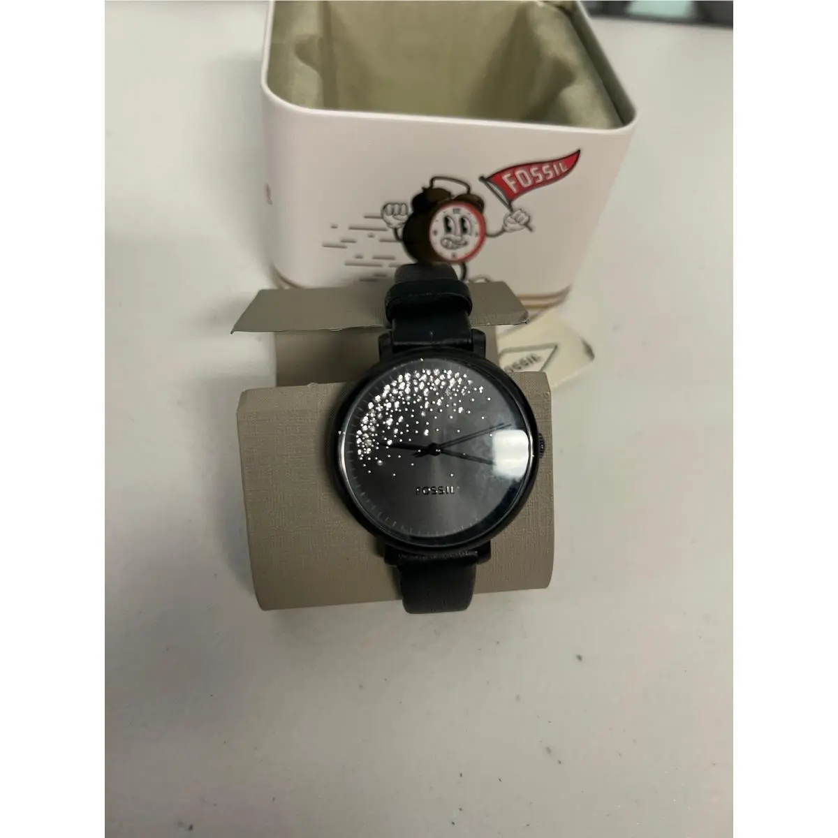 Fossil ES4770 Jacqueline Three-hand Black-tone Stainless Steel Watch