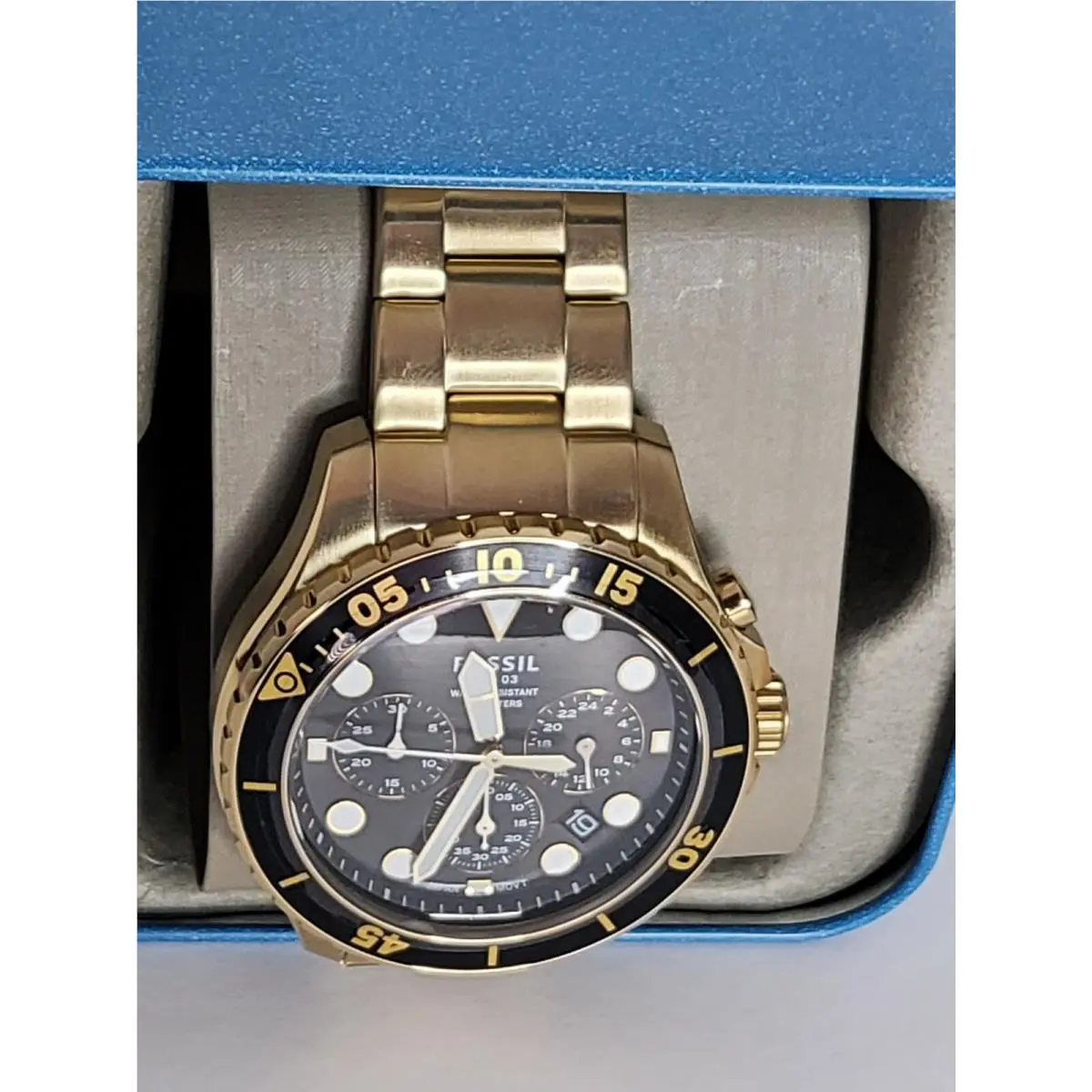 Fossil FB-03 Chronograph Stainless Steel Quartz FS5727 100M Men`s Watch