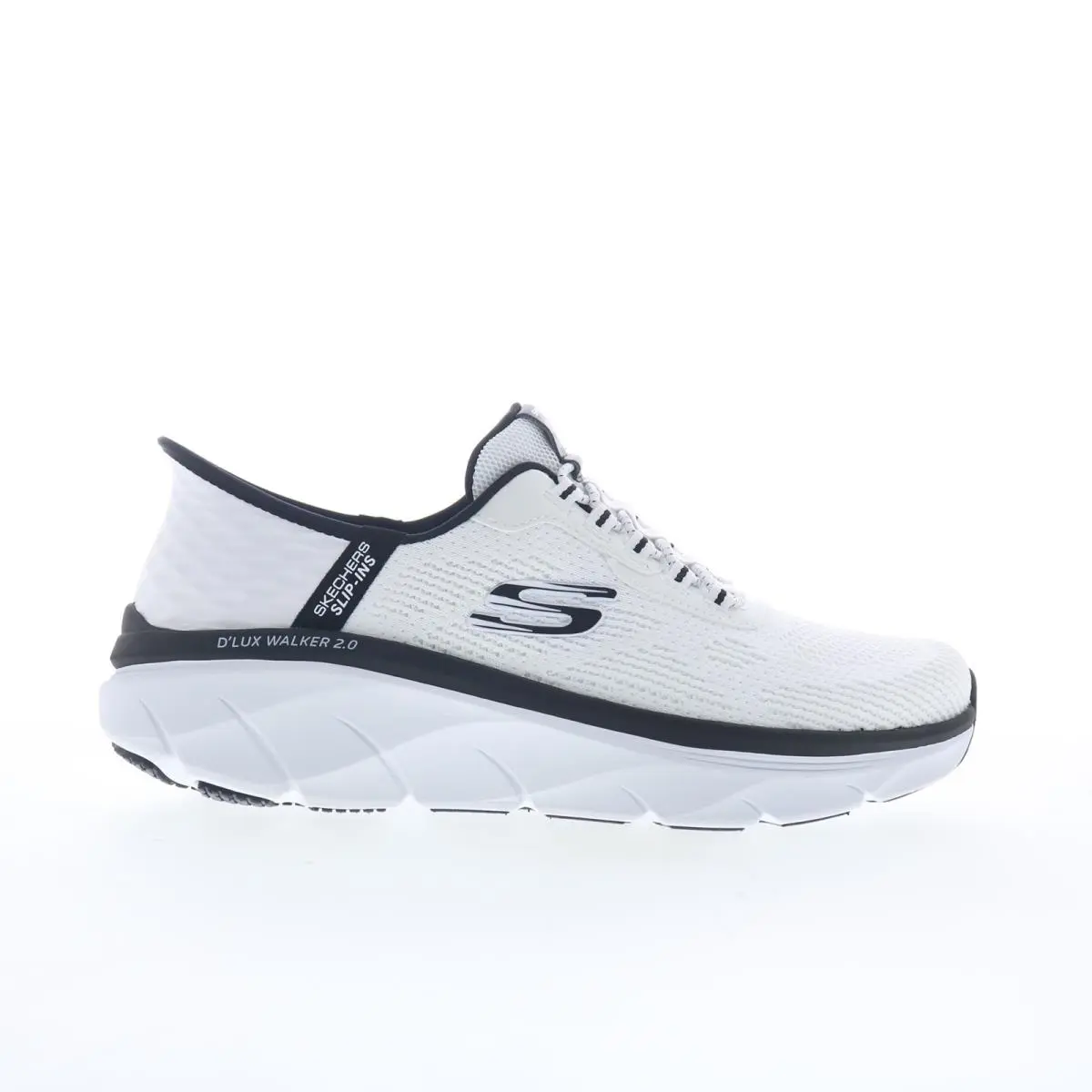 Skechers Slip-ins D`lux Walker Rezinate Mens White Lifestyle Sneakers Shoes
