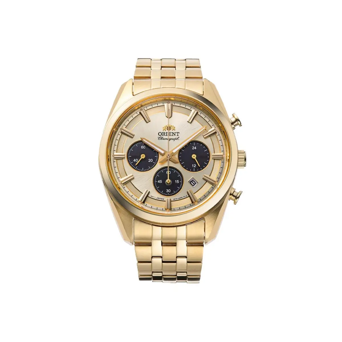 Orient Men`s Contemporary Chronograph Champagne Dial Watch - RA-TX0301G10B