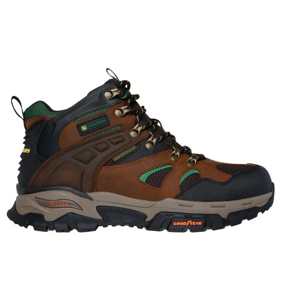 John Deere Skechers Men Boot Shoes Comfort Memory Foam Arch Fit Leather 256006