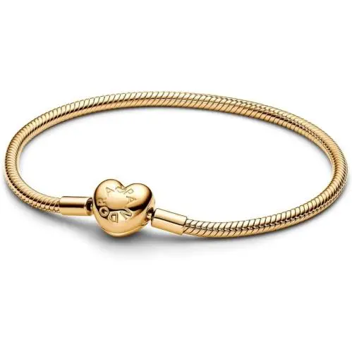 Pandora Moments Heart Clasp Snake Chain Bracelet 563050C00-20