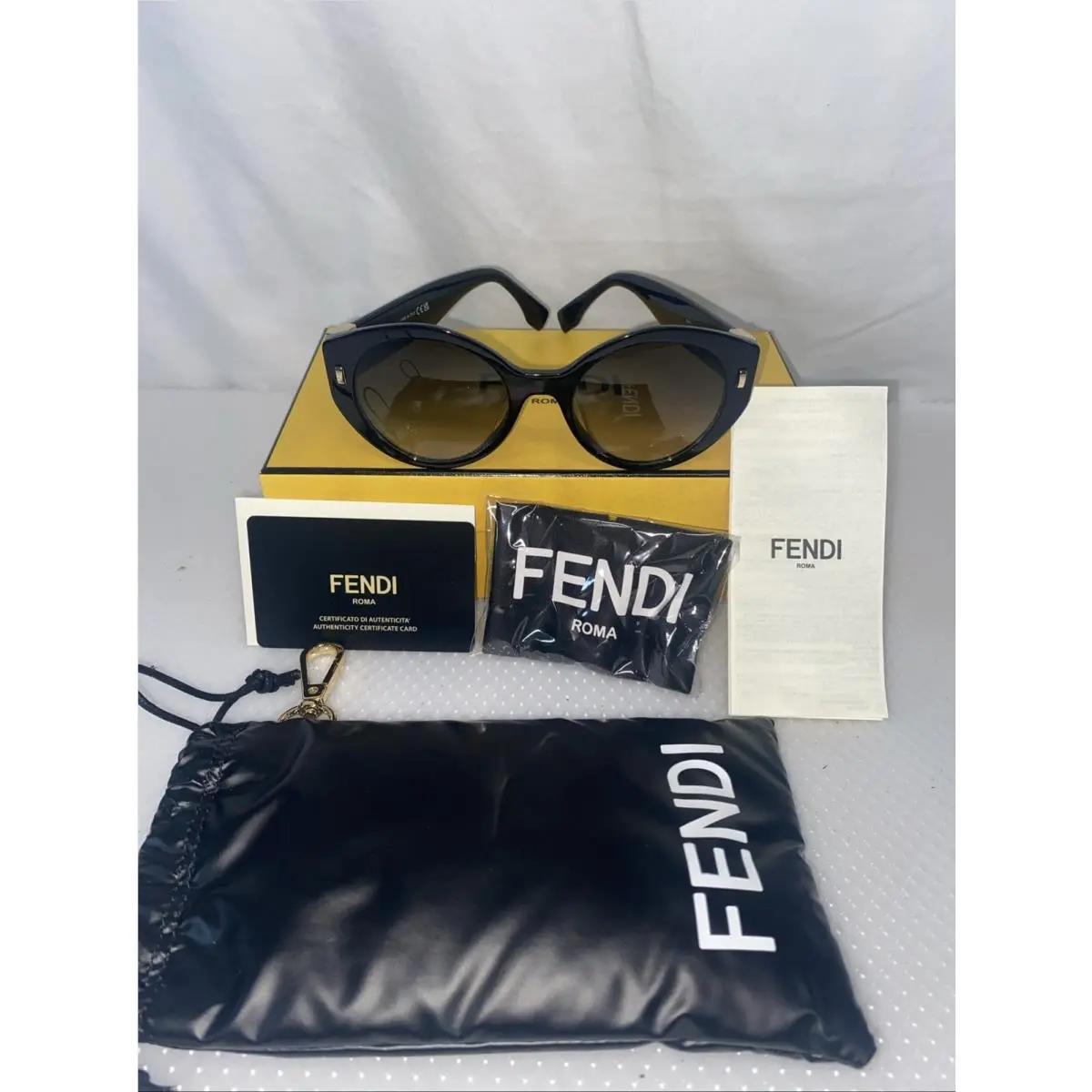 FE40091U Shiny Black Smoked Gradient O1B 55 21 140 RX by Fendi