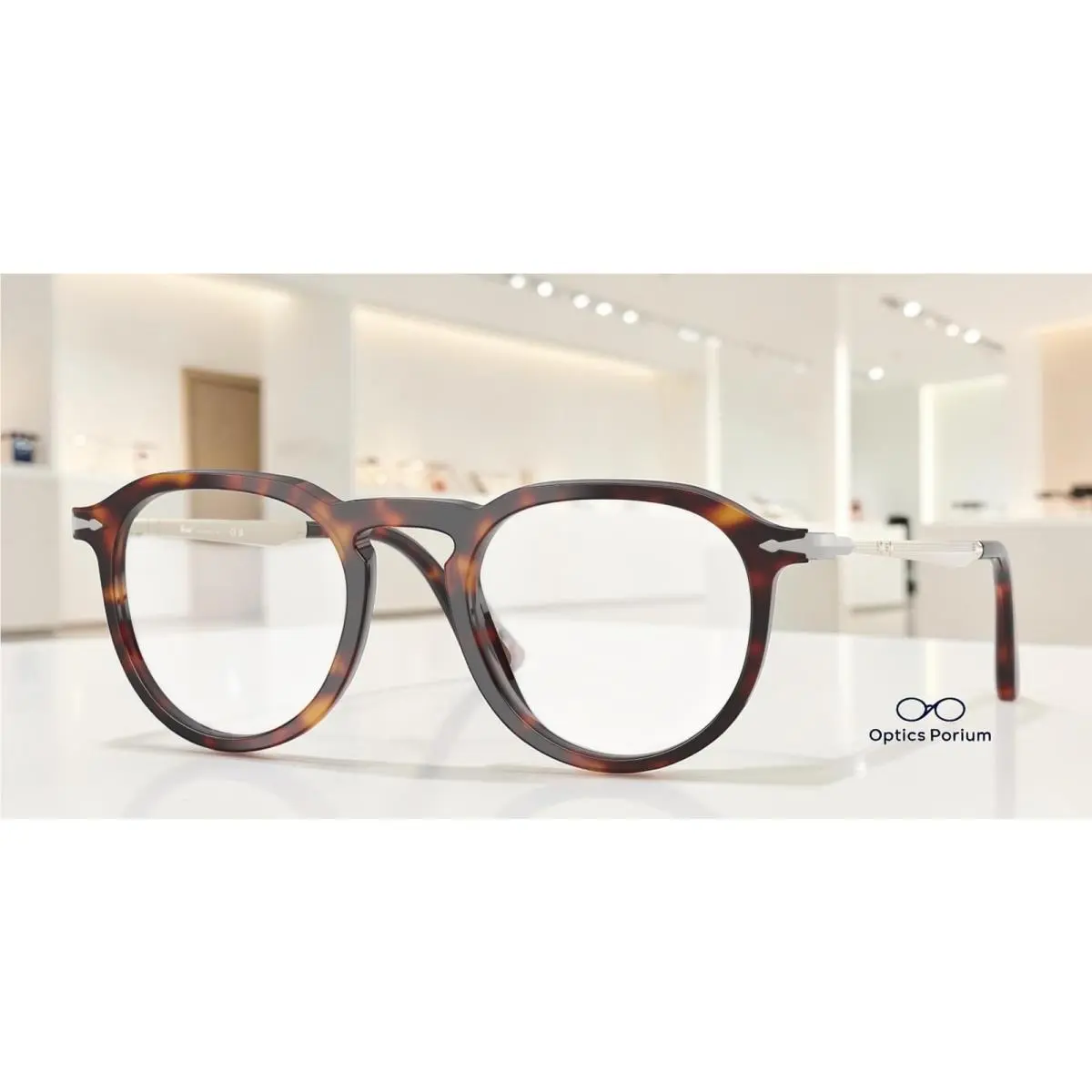 PO3387V 24 Pier Havana Clear 51 mm Unisex Eyeglasses by Persol