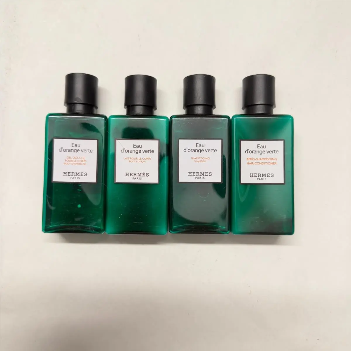 Hermes Eau D`orange Verte Body Shower Gel Shampoo Body Lotion 1.35oz Set