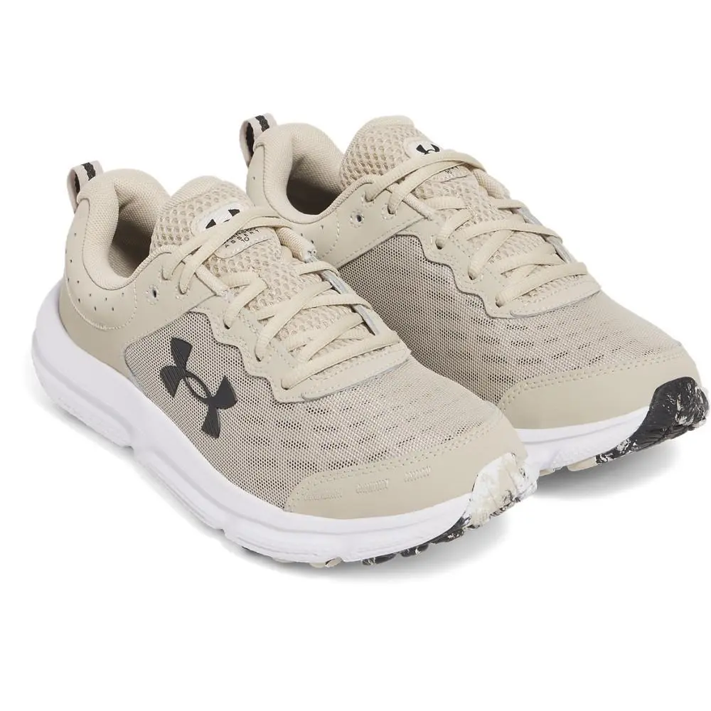 Under Armour 3026175 Men`s Charged Assert 10 Running Shoes Khaki Base Size 8 - Ivory