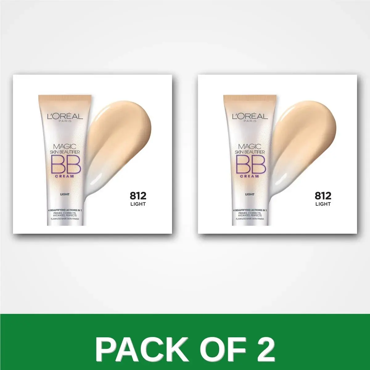 Pack of 2 - L`oreal Paris Magic Skin Beautifier BB Cream 812 Light