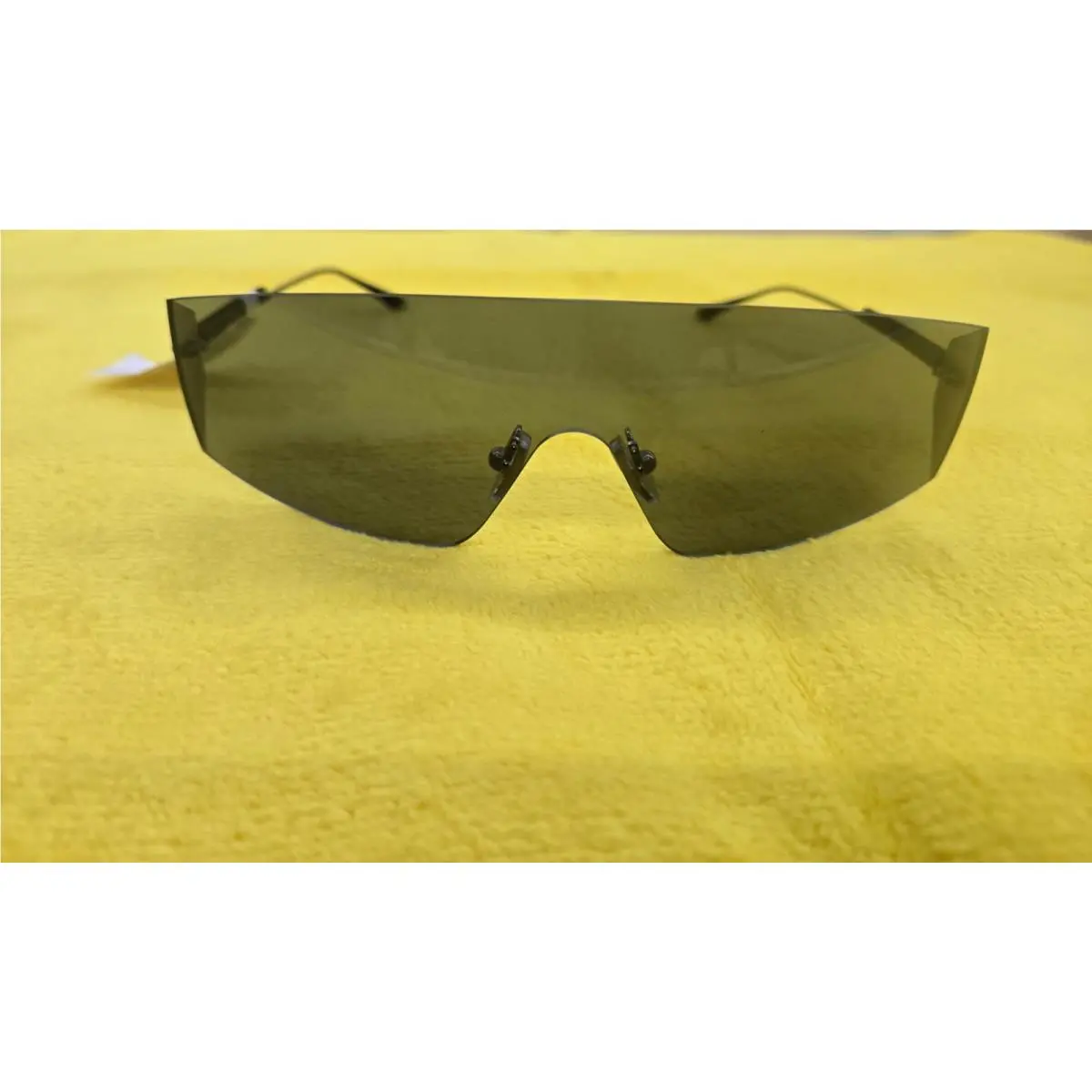 Bottega Veneta BV1299S 001 Black Shield Sunglasses Italy Unisex Excellent