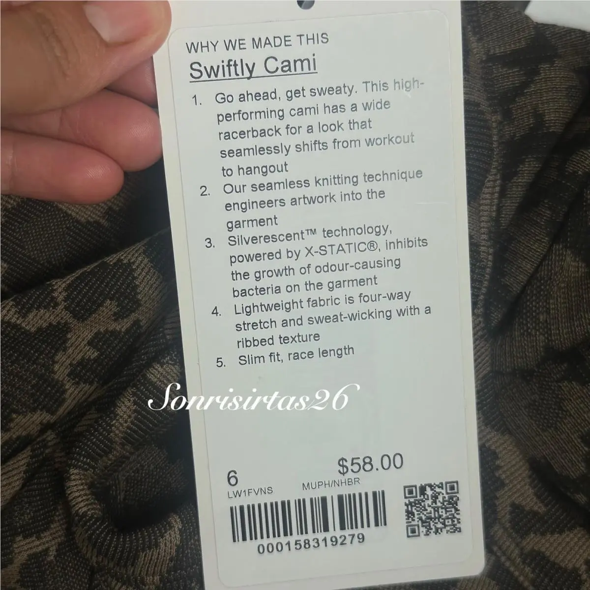 Lululemon clothing - Lululemon Swiftly Cami - Swiftly Cami - Brown 8