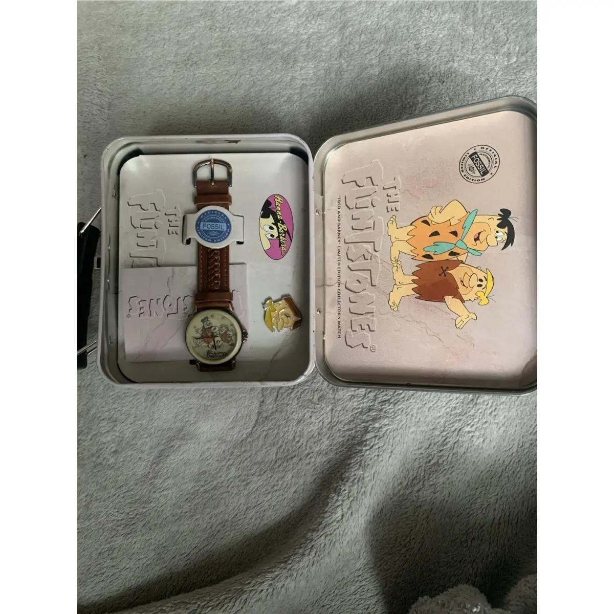 Meet Fred Flintstone 1993 Fossil Limited Edition Watch Lunch Box
