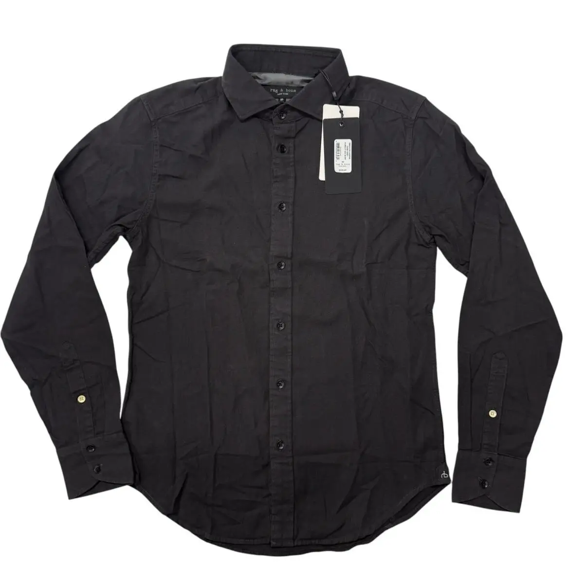 Rag Bone Pursuit 365 Shirt Mens XS Dark Gray Slim Fit Button Up