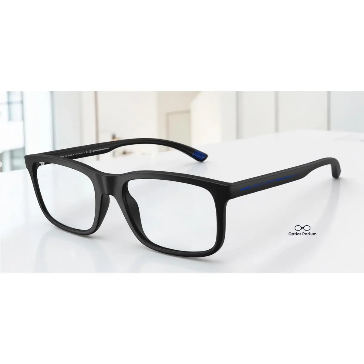 Armani Exchange AX3125U 8078 Matte Black Demo Lens 55 mm Men`s Eyeglasses