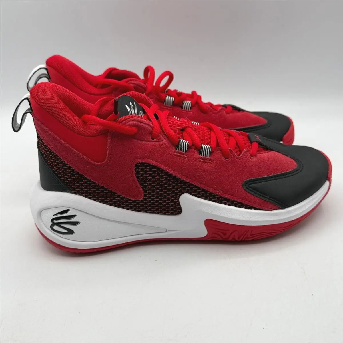 Under Armour Curry 3Z25 Sde Kids 5Y Red Black Basketball Shoes 6001882-600