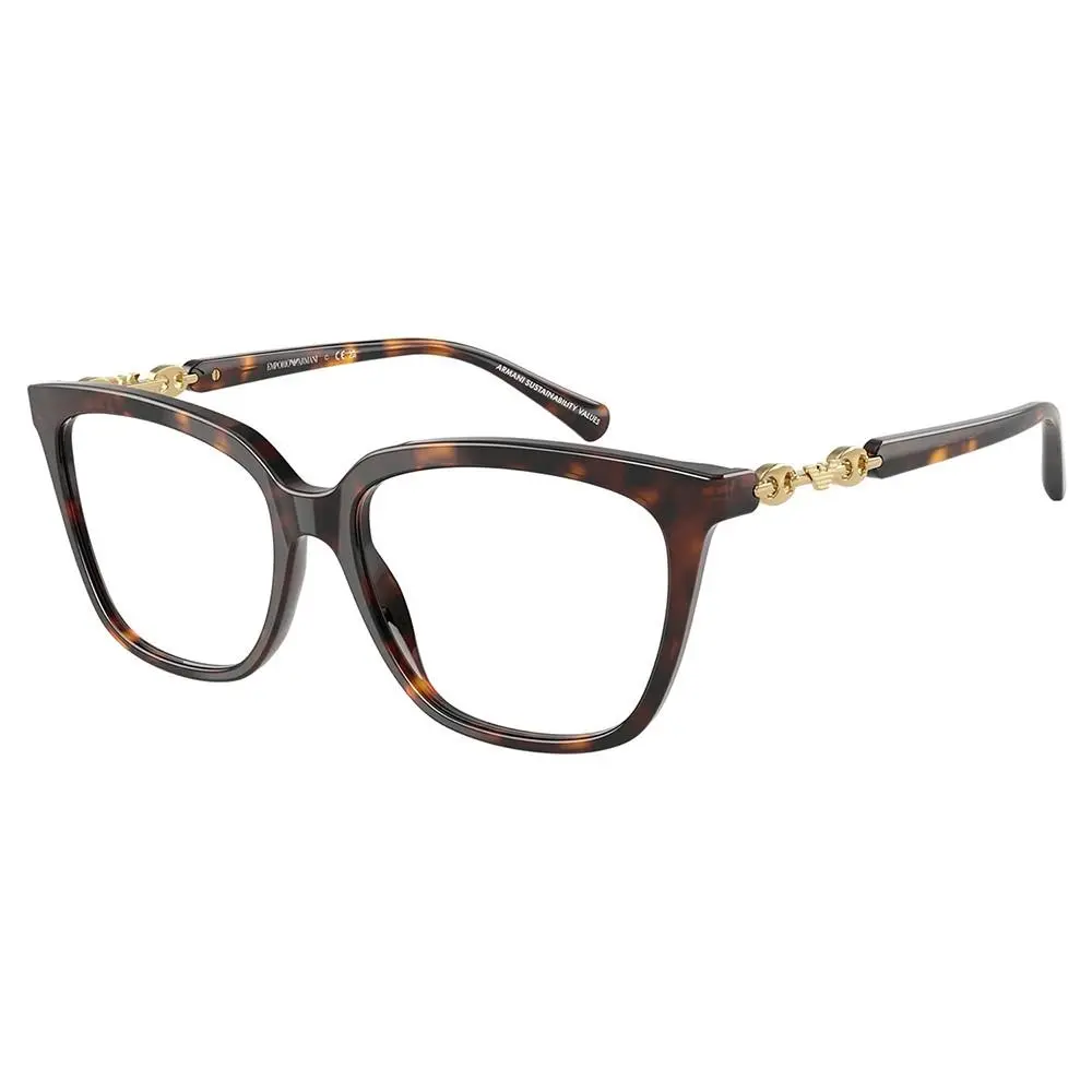 Emporio Armani EA 3248 5026 Shiny Havana Plastic Cat-eye Eyeglasses 53mm