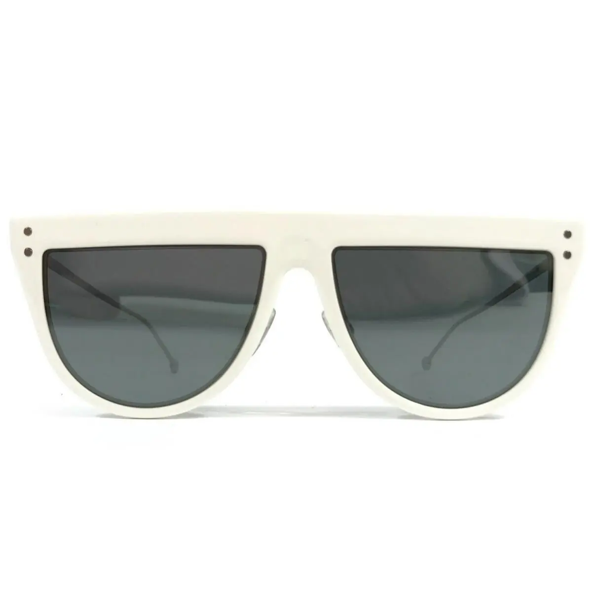 Sunglasses FF0372/S VK6T4 White Silver Frames w/ Dark Gray Mirrored Lenses by Fendi