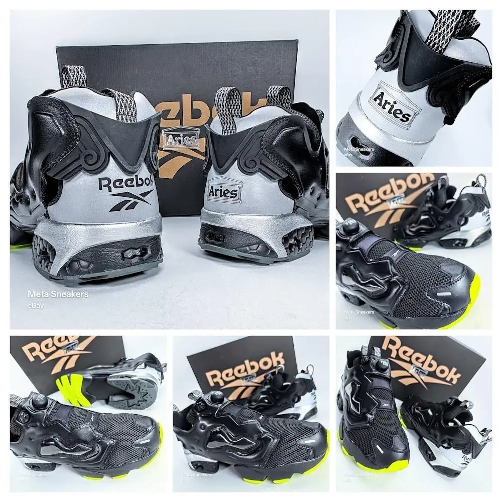 Reebok shoes - Reebok Instapump - Instapump - 100208650 - Black/ Grey/ Lime 15