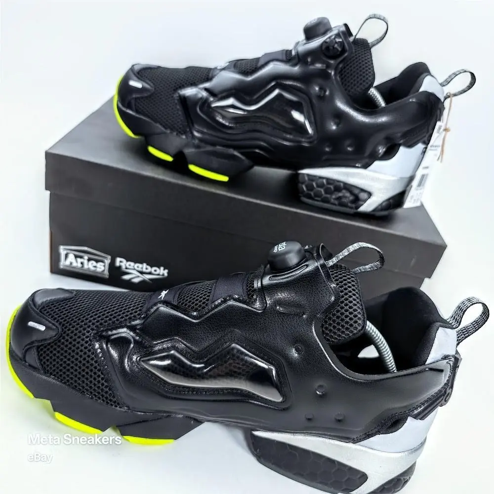 Reebok shoes - Reebok Instapump - Instapump - 100208650 - Black/ Grey/ Lime 12