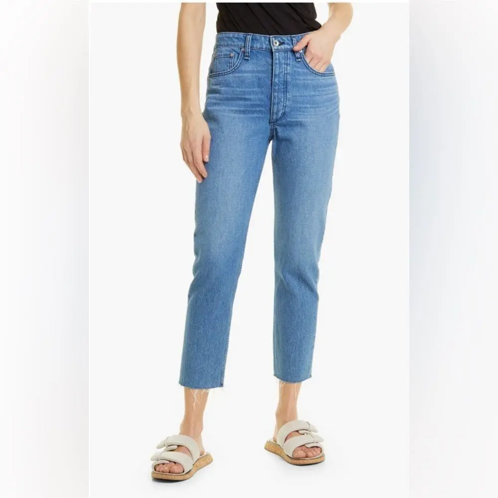 Rag Bone Nina High Rise Ankle Cigarette Jeans Women`s Size 23 Poppy