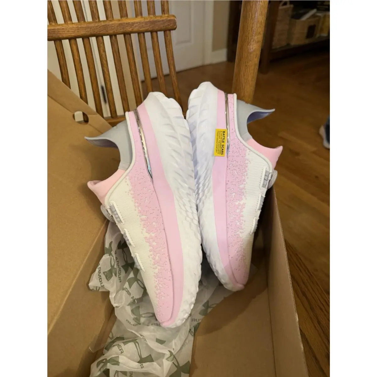 Under Armour shoes - Under Armour SlipSpeed Mega Ripstop - white/pink, silver accent (UPC: 0197778071445) 8