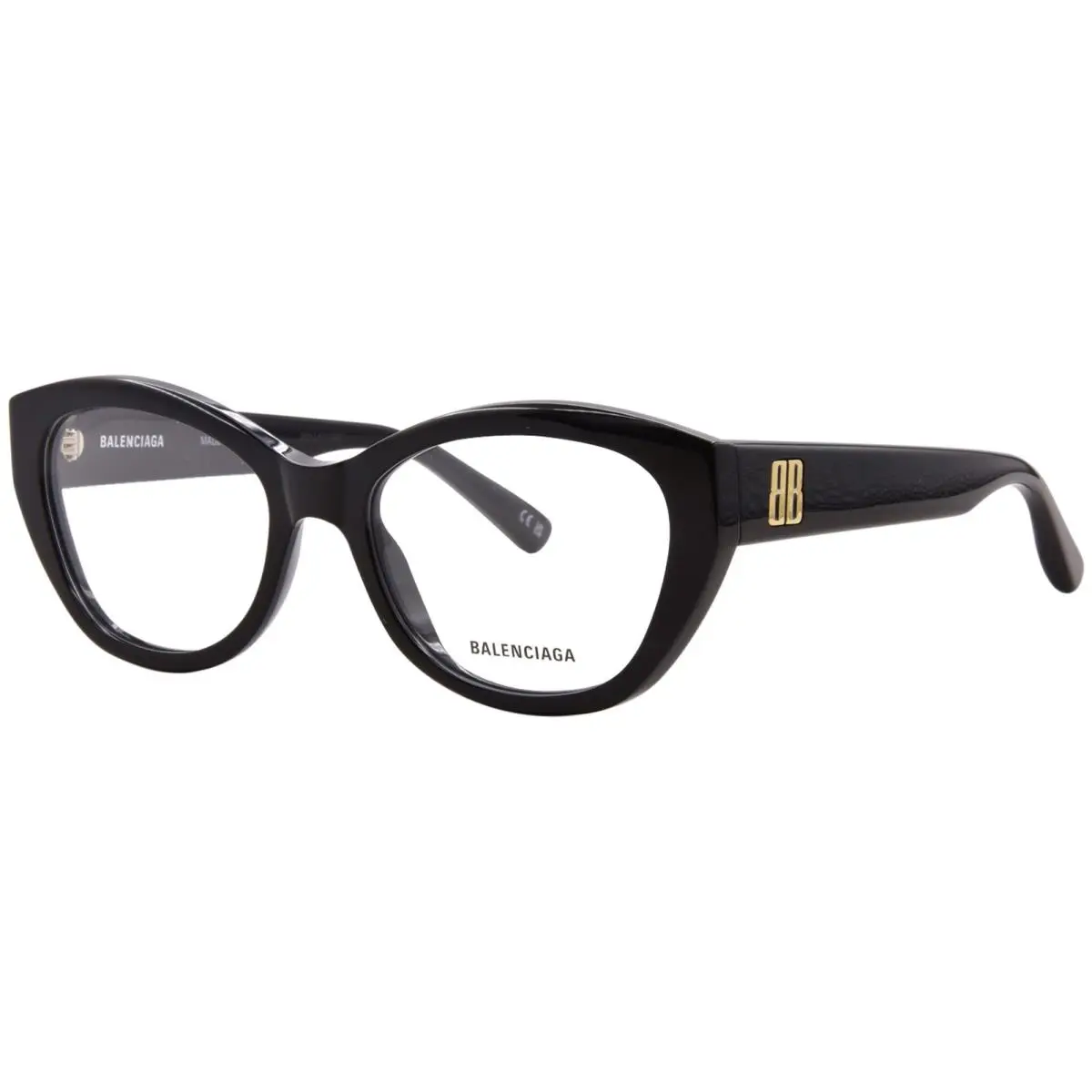 Balenciaga BB0481O 001 Eyeglasses Frame Women`s Black Full Rim Cat Eye 54mm