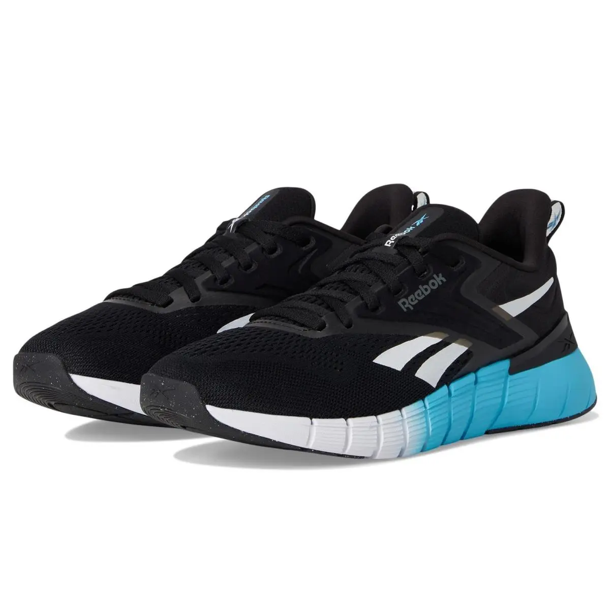 Reebok Men`s Nano Gym Training Shoe Black/white/future Cyan Men`s Size 9.5