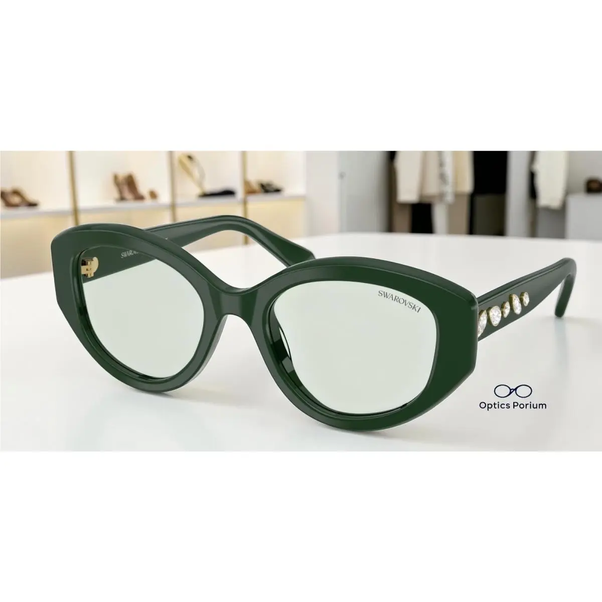 Swarovski SK6005 1026M1 Dark Green Photo Green 53 mm Women`s Sunglasses