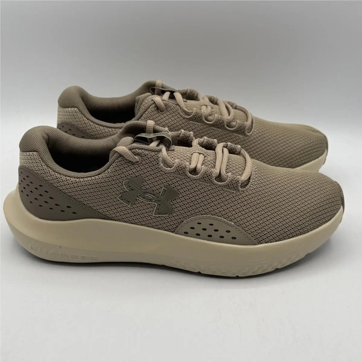 Under Armour Charged Surge 4 Running Shoes Men Size 9 Brown Tan 3027000-203