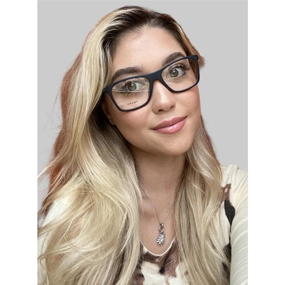 Prada Vpr 5S0S HBU-1O1 53mm Men`s Women`s Brown Eyeglasses Frame Italy