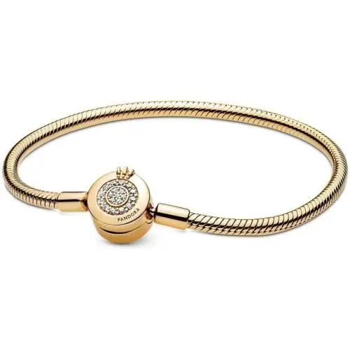 Pandora Moments Sparkling Crown O Snake Chain Bracelet 569046C01-19