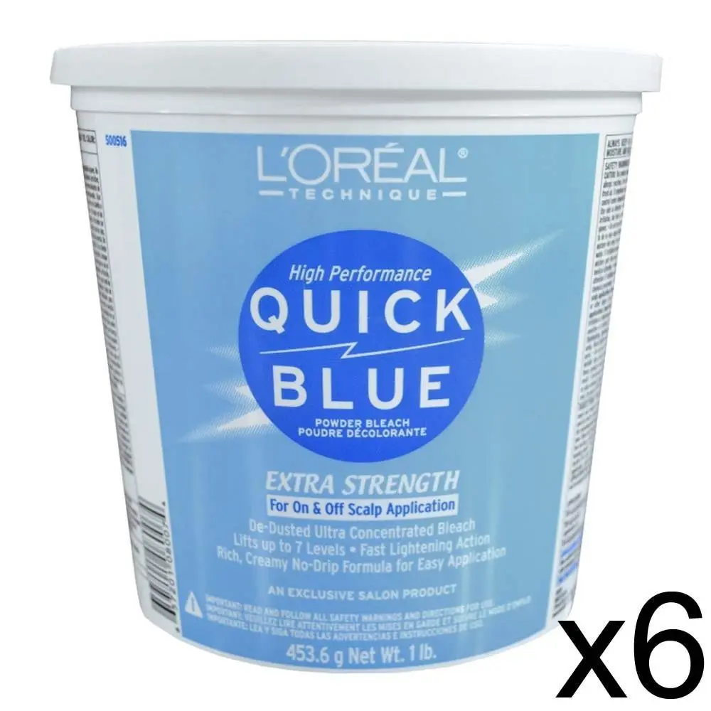 Salon Beauty Spa L`oreal Quick Blue Powder Hair Dye Bleach Lightener 1 LB 6 Pack by L'Oréal