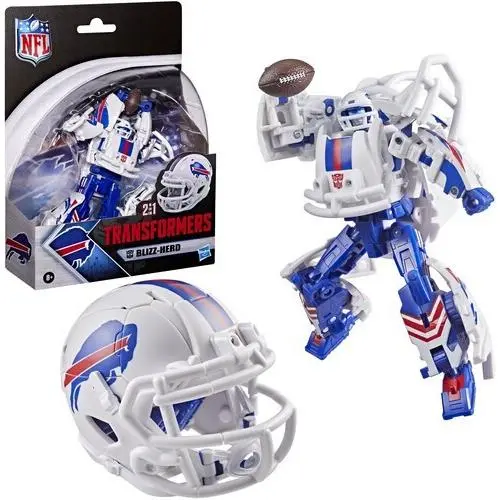 WB Hasbro Transformers x Nfl - Buffalo Bills - Blizz-herd Helmet Action Figure