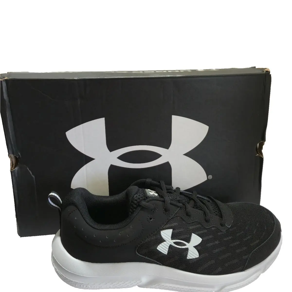 Under Armour Men`s UA Charged Assert 10 Running Shoes Black 4E Extra Wide Sz 11