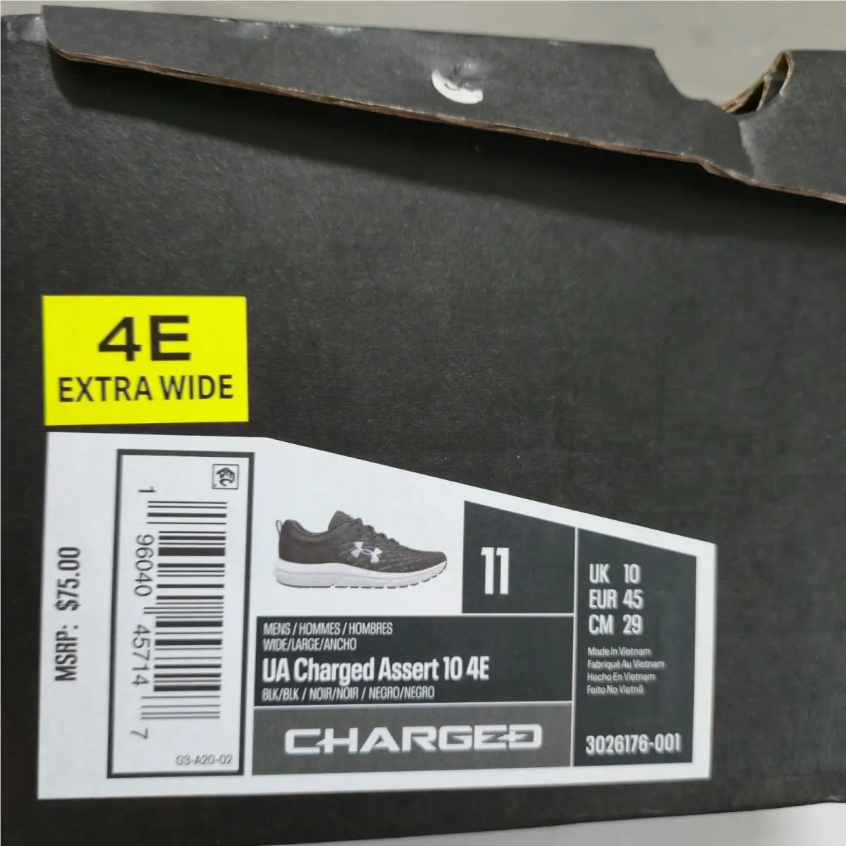 Under Armour shoes - Under Armour Charged Assert 10 - 3026176-001 - Black 7