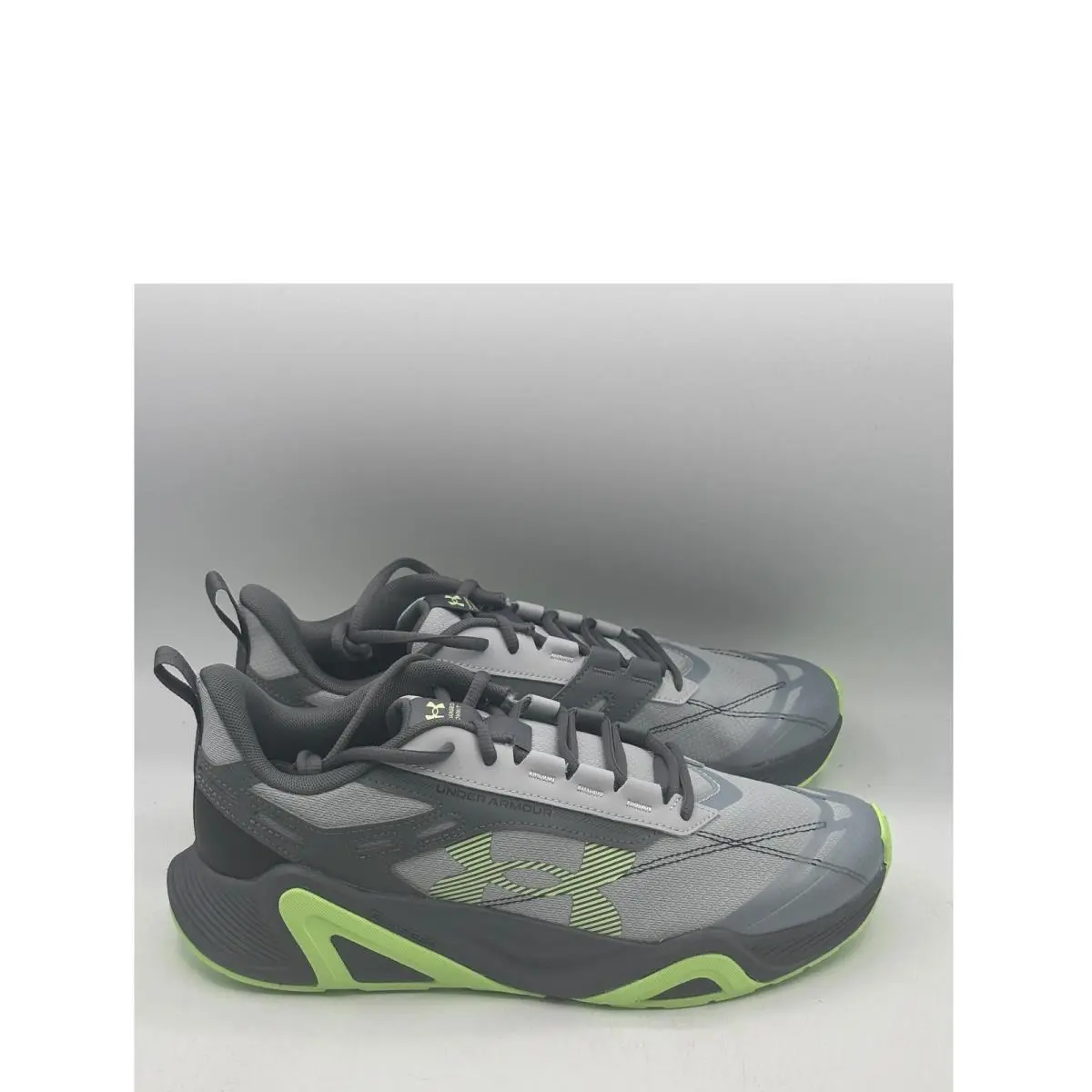 Under Armour UA Charged Commit TR 5 Shoes Men Size 11.5 Grey Green 3026606-001