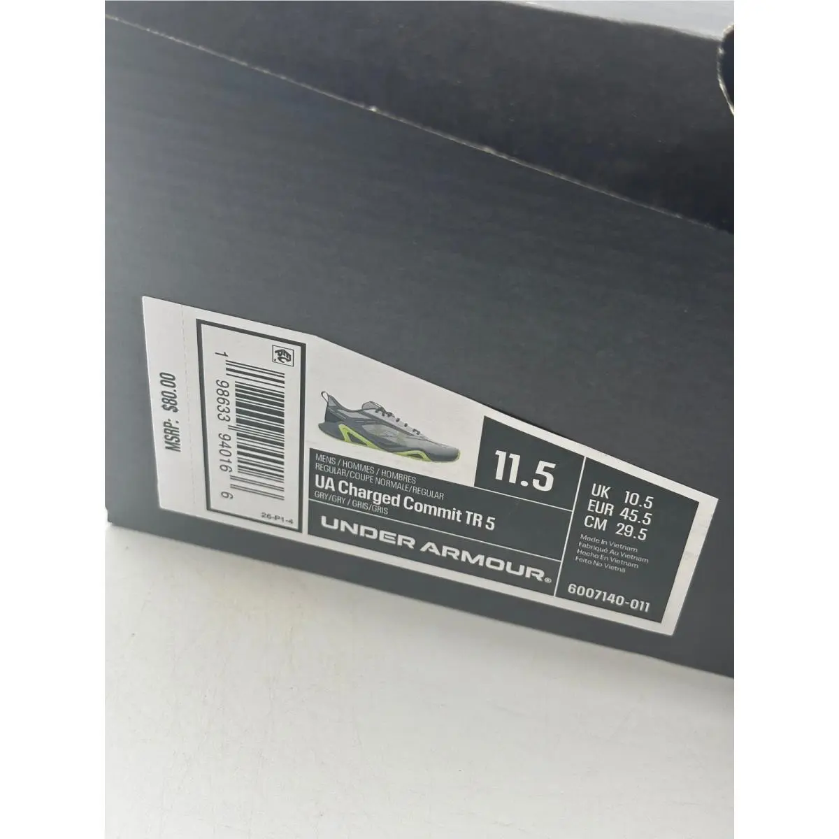 Under Armour shoes - UA Charged Commit TR 5 - Gray 5