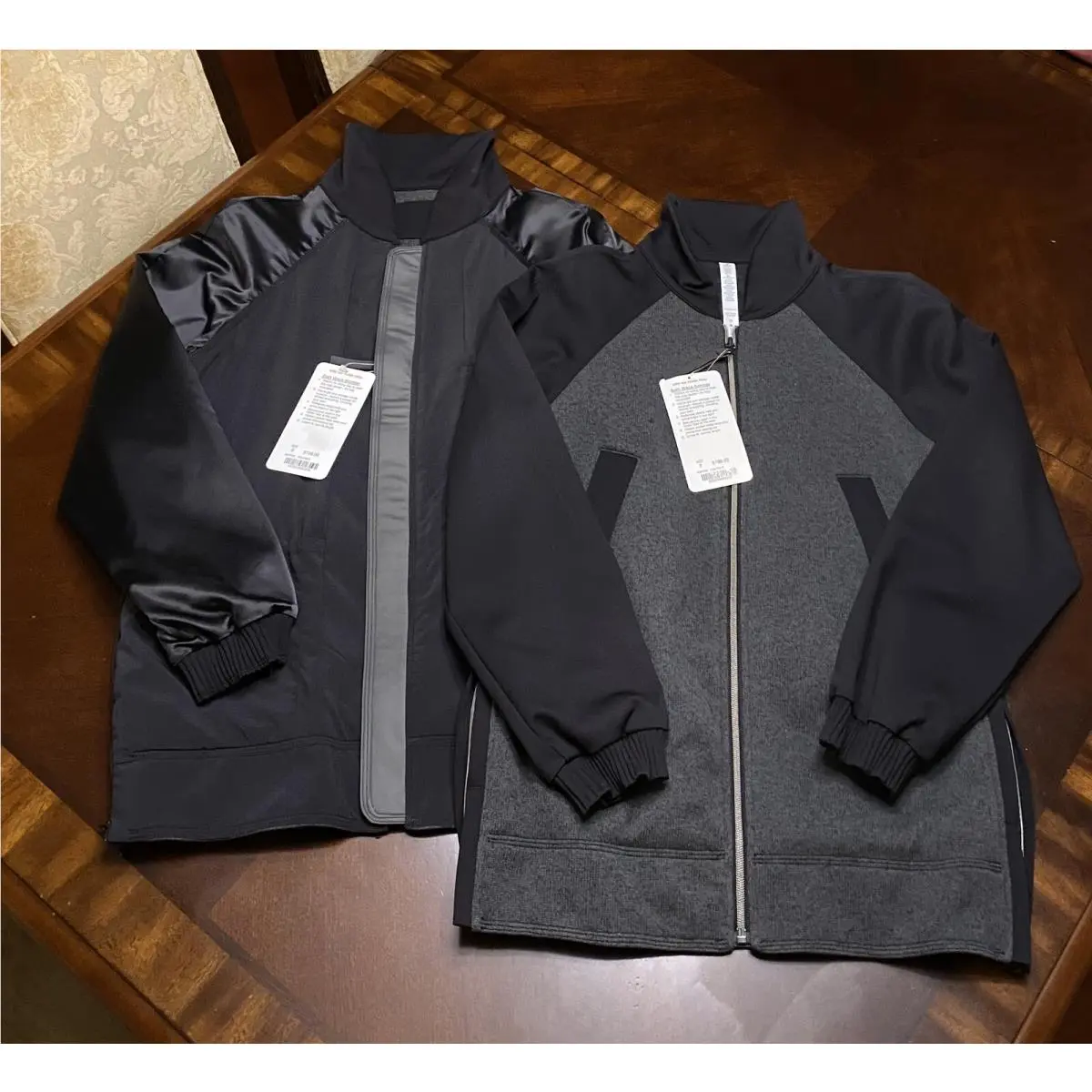 Lululemon Both Ways Bomber Reversible Jacket Heather Gray/black 8