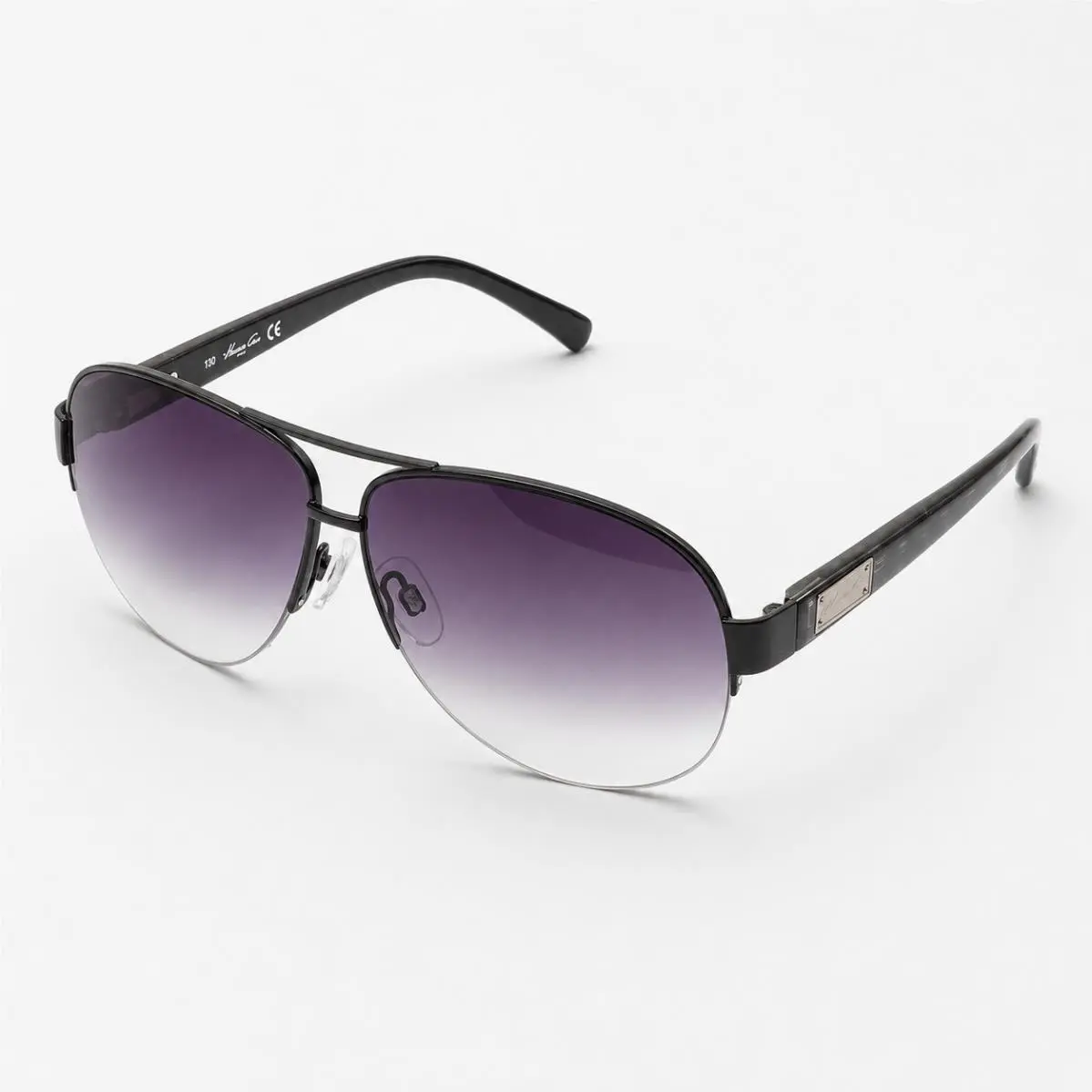 Unisex Aviator Taupe Purple Gray Sunglasses KC6083 08Z by Kenneth Cole