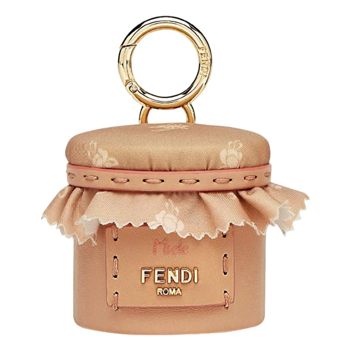 Miele Selleria Honey Pot Leather Bag Charm Keychain Trinket Holder by Fendi