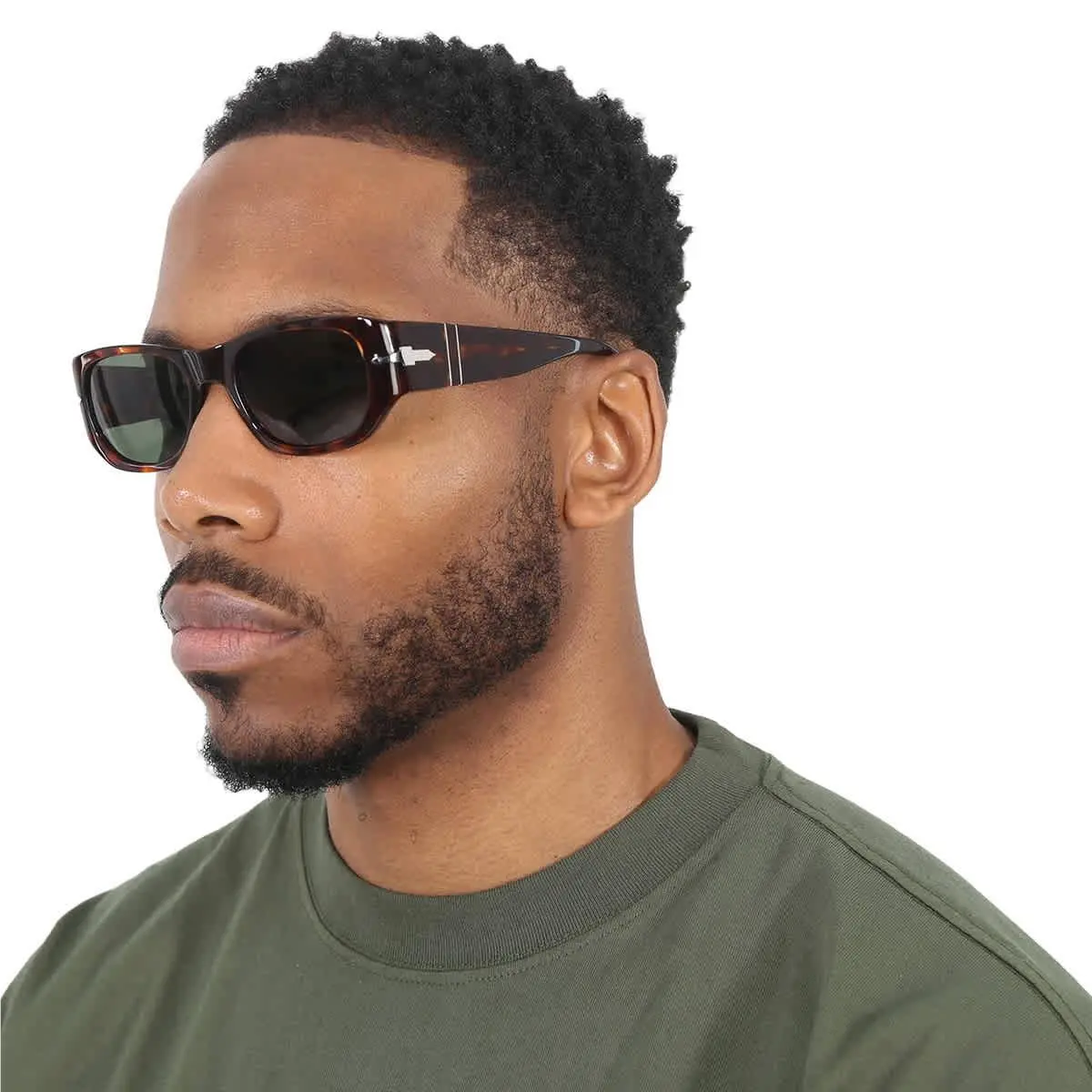 Green Square Unisex Sunglasses PO3307S 24/31 55 PO3307S 24/31 55 by Persol
