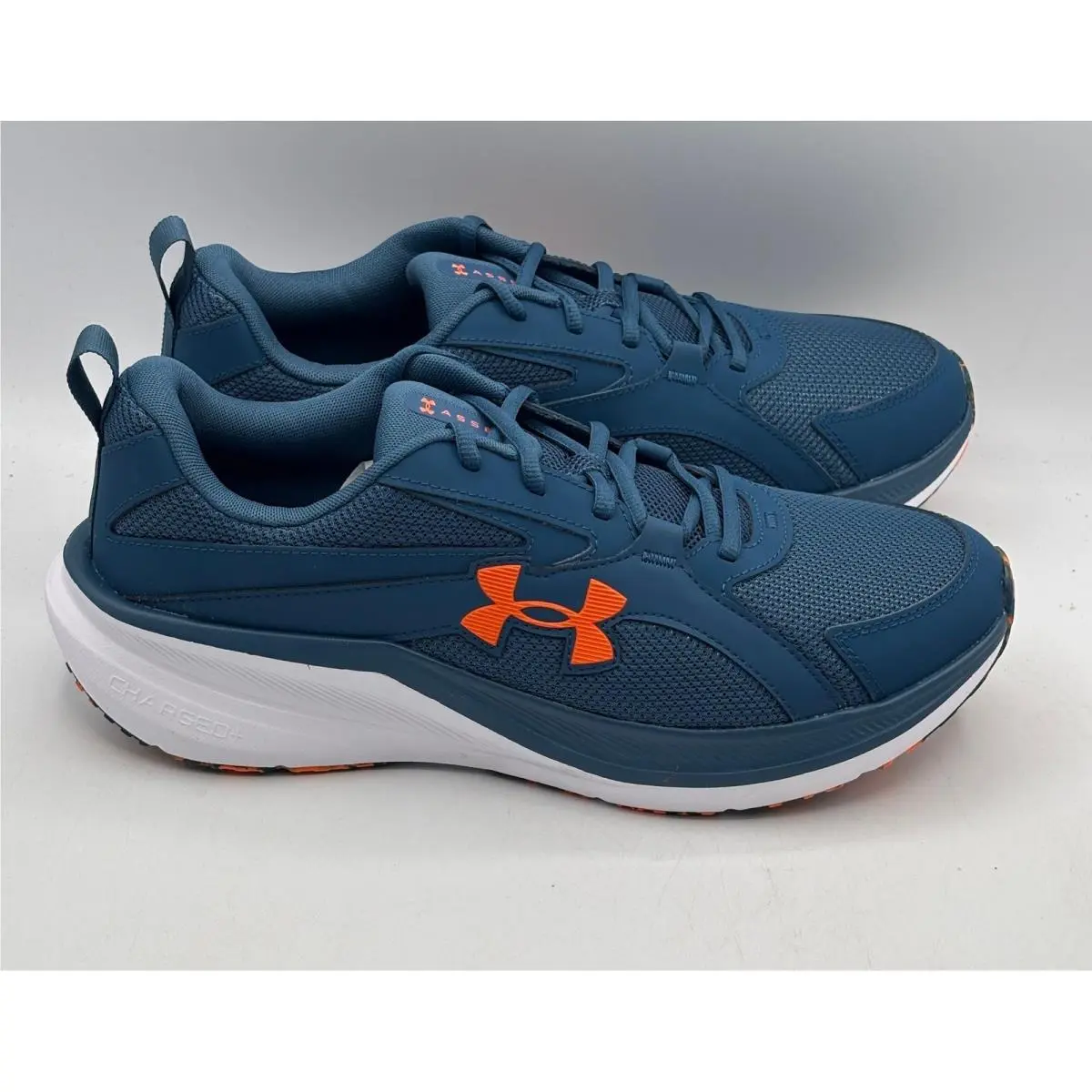 Under Armour UA Assert 11 Shoes Men Size 11.5 Blue Orange Running 3027702-401