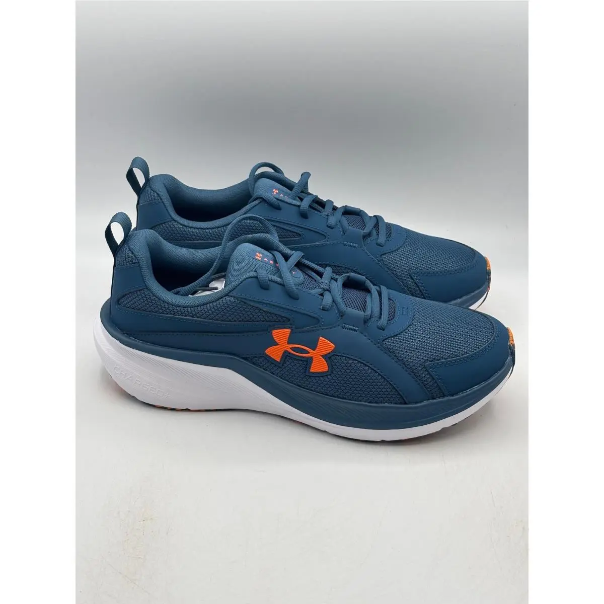 Under Armour UA Assert 11 Men Size 10 Blue Orange Running Shoes 3027711-402