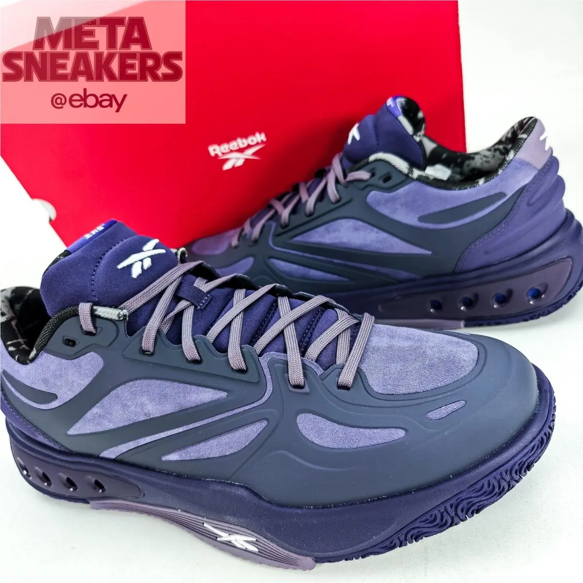 Reebok US 13 Men`s Purple Fusion Basketball Futuristic Retro Ers 100230675