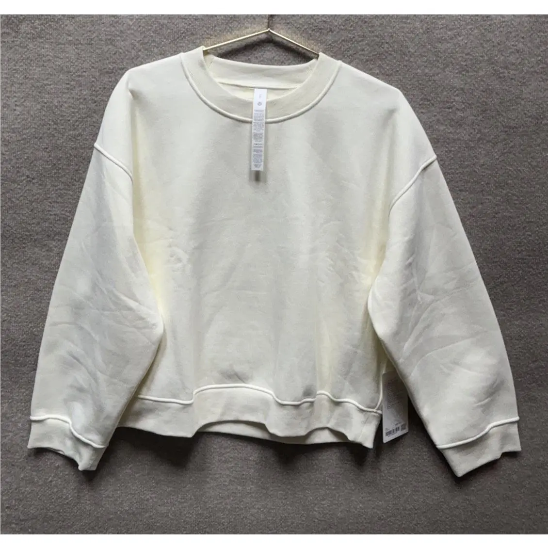 Lululemon Steady State Superloft Crew Womens XL Beige Hip Length Athleisure