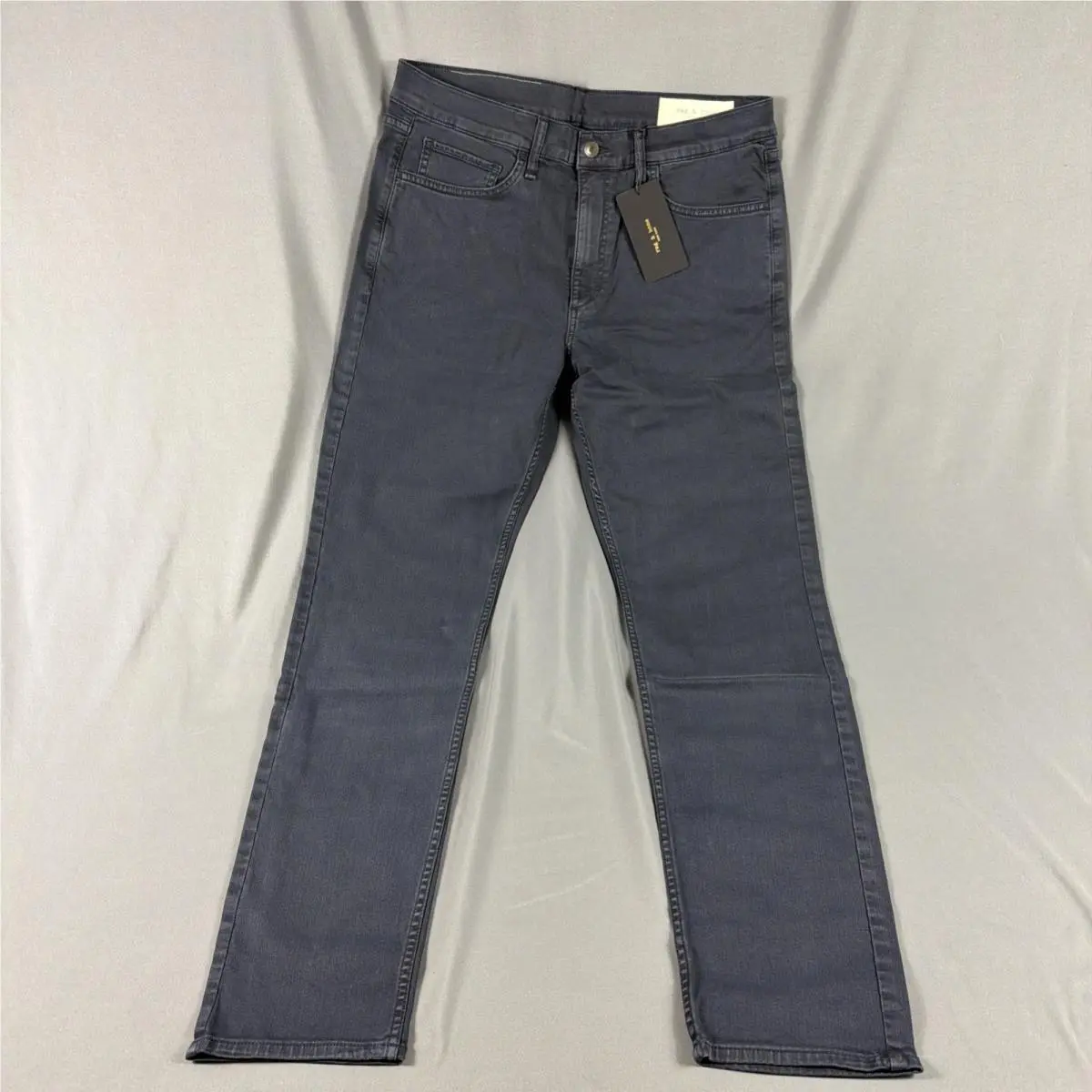 Rag Bone Jeans RB 2 Slim Fit 34 x 32 Navy Blue Cotton Spandex