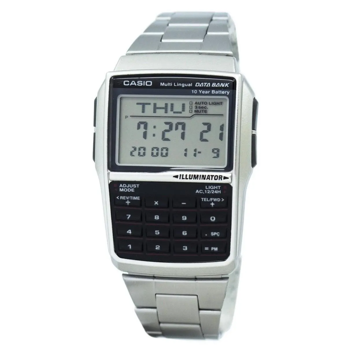 Casio Youth Digital Data Bank 5 Alarm Multi-lingual DBC-32D-1ADF Men`s Watch