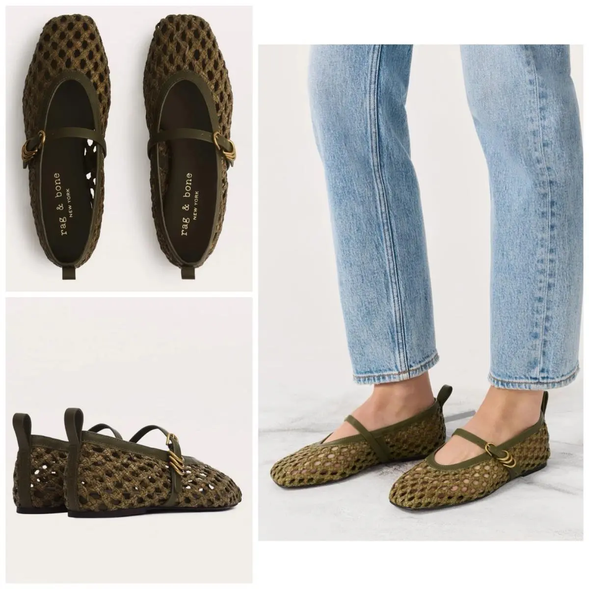 Rag Bone Spire Mary Jane In Loden Woven Size: 37.5 US 7.5